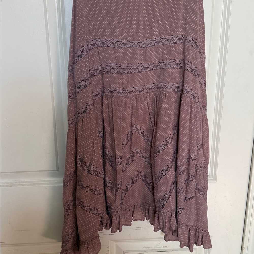 Intimate by Free People Mauve Lacy Sleeveless Top Sz M - Picture 4 of 4